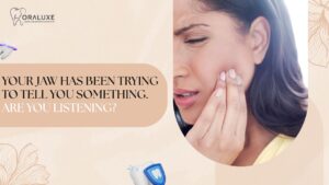 Dentist explaining TMJ treatment in Janakpuri to a patient with jaw pain