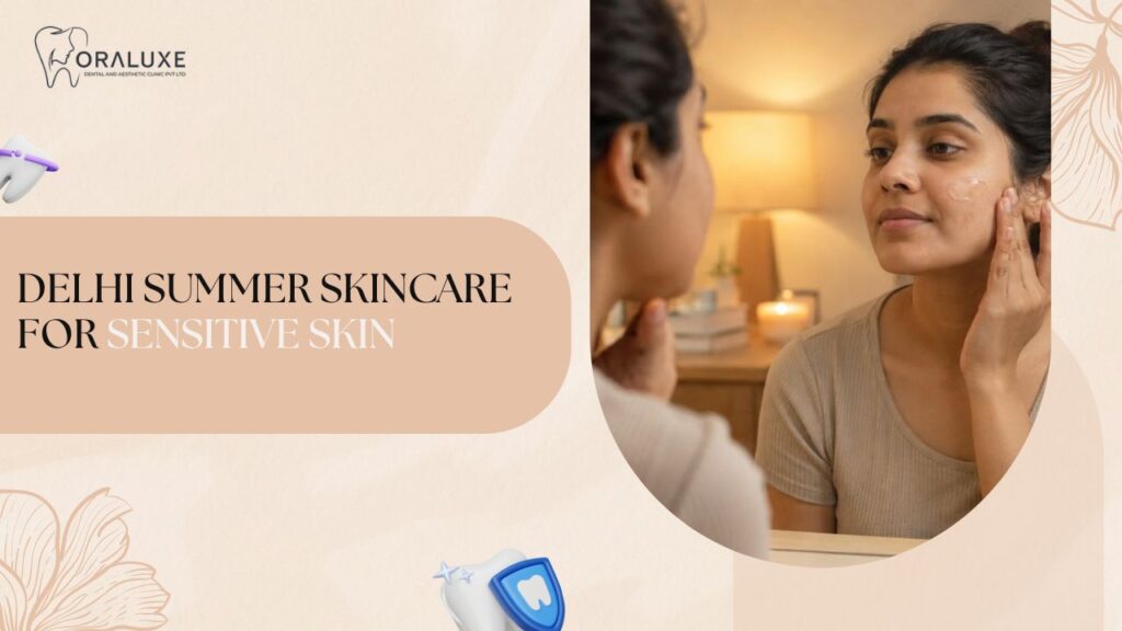 Dermatologist explaining Delhi summer skincare for sensitive skin