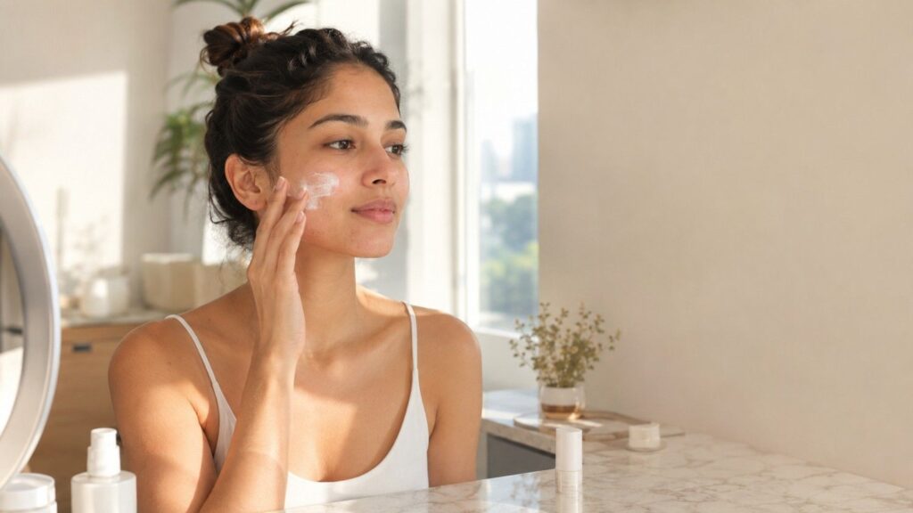 Dermatologist treating sensitive skin barrier damage in clinic