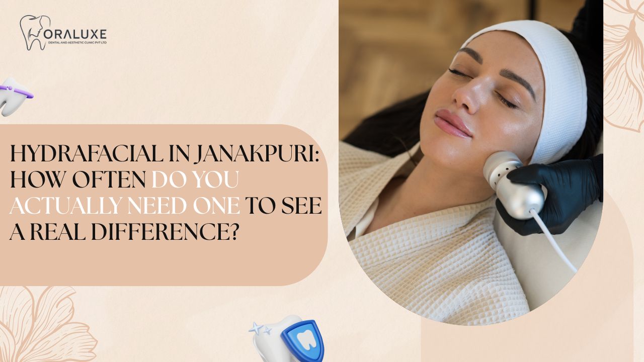 HydraFacial treatment session at Oraluxe in Janakpuri