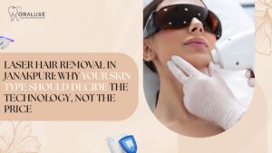 Laser hair removal treatment session at Oraluxe in Janakpuri