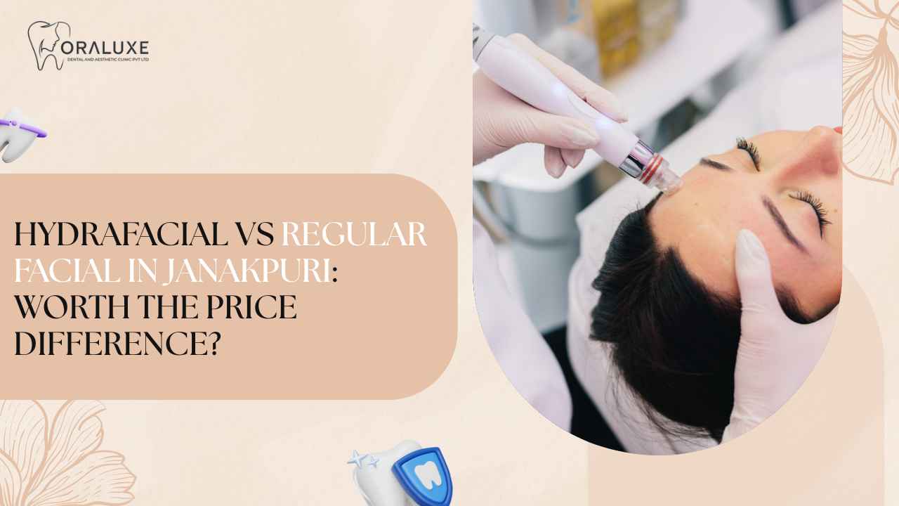 HydraFacial MD device being used during a treatment session in Janakpuri