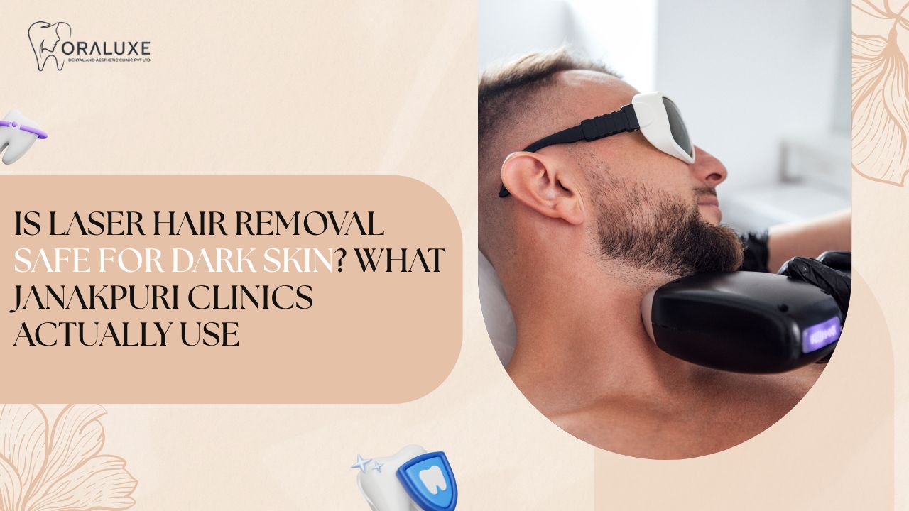 Laser hair removal consultation for dark skin at Oraluxe in Janakpuri